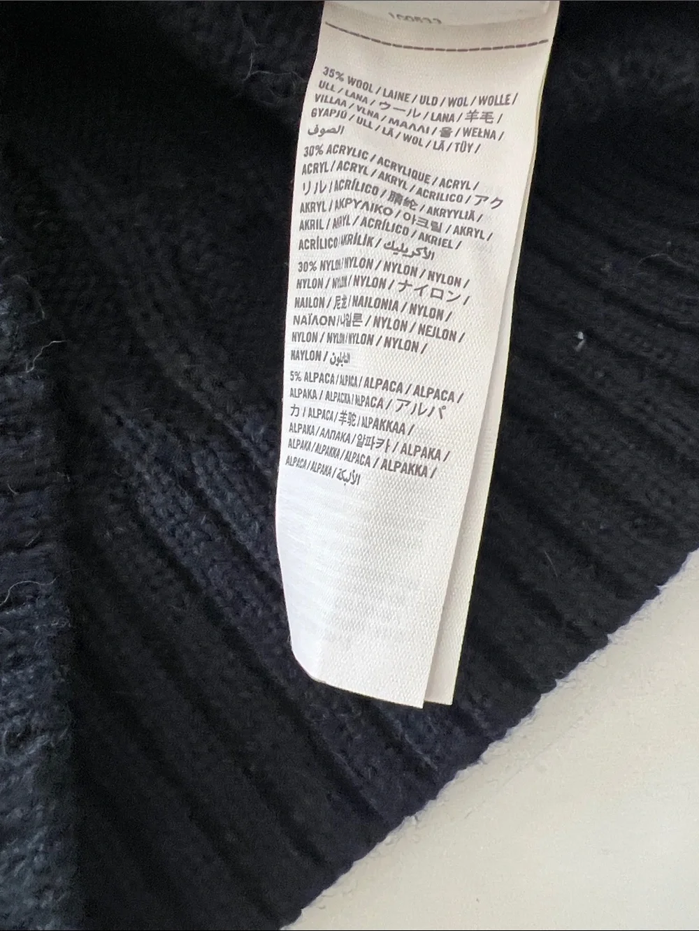 Abercrombie Vintage Wool Alpaca Thick Heavy Button Down Cardigan Sweater Navy M
